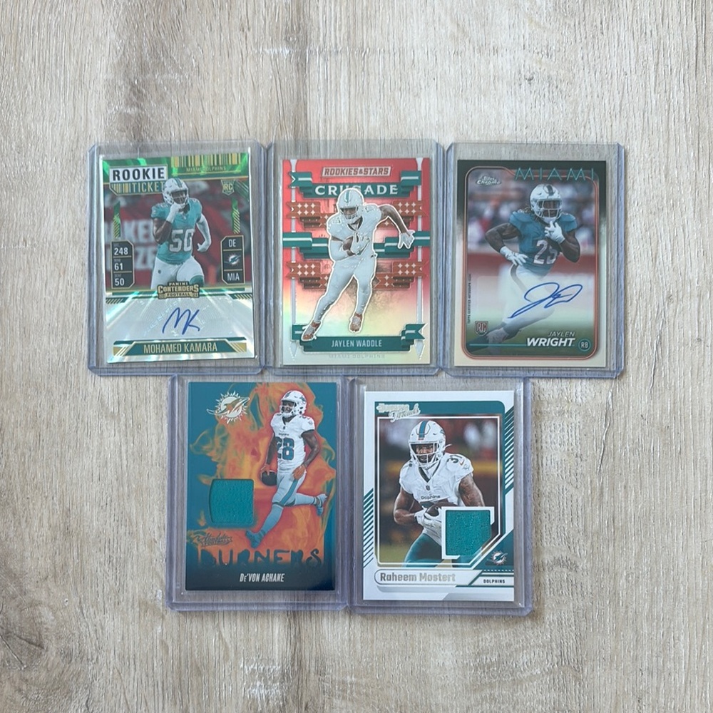 NFL Miami Dolphins Football Trading Card Collection